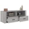 Mueble De Tv Madera Contrachapada Gris Sonoma 100x35x40 Cm Vidaxl