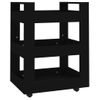 Carrito De Cocina Madera Contrachapada Negro 60x45x80 Cm Vidaxl