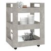 Carrito De Cocina Madera Contrachapada Gris Hormigón 60x45x80cm Vidaxl