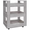 Carrito De Cocina Madera Contrachapada Gris Sonoma 60x45x80 Cm Vidaxl