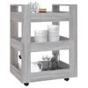 Carrito De Cocina Madera Contrachapada Gris Sonoma 60x45x80 Cm Vidaxl