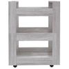 Carrito De Cocina Madera Contrachapada Gris Sonoma 60x45x80 Cm Vidaxl