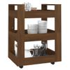 Carrito De Cocina Madera Contrachapada Marrón Roble 60x45x80cm Vidaxl