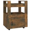 Carrito De Cocina Madera Contrachapada Roble Ahumado 60x45x80cm Vidaxl