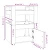 Carrito De Cocina Madera Contrachapada Marrón Roble 60x45x80cm Vidaxl