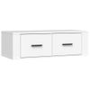 Mueble De Tv Colgante Madera Contrachapada Blanco 80x36x25 Cm Vidaxl