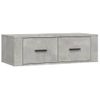 Mueble De Tv Colgante Madera Gris Hormigón 80x36x25 Cm Vidaxl