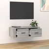 Mueble Tv Colgante Madera Contrachapada Gris Sonoma 80x36x25 Cm Vidaxl