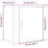 Mesitas De Noche De Pared 2 Uds Blanco 50x30x47 Cm Vidaxl