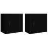 Mesitas De Noche De Pared 2 Uds Negro 50x30x47 Cm Vidaxl