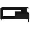 Mesa De Centro Madera Contrachapada Negro 90x49x45 Cm Vidaxl