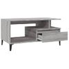 Mesa De Centro Madera Contrachapada Gris Sonoma 90x49x45 Cm Vidaxl