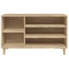 Mueble Zapatero Madera Contrachapada Roble Sonoma 102x36x60 Cm Vidaxl