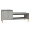 Mesa De Centro Madera Contrachapada Gris Hormigón 100x50x45 Cm Vidaxl