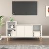 Mueble Para Tv Madera Contrachapada Blanco 100x35x55 Cm Vidaxl