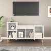 Mueble Para Tv Madera Contrachapada Blanco 100x35x55 Cm Vidaxl