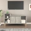 Mueble Para Tv Madera Contrachapada Gris Hormigón 100x35x55 Cm Vidaxl