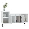 Mueble De Tv Madera Contrachapada Blanco Brillo 100x35x55 Cm Vidaxl