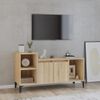 Mueble Para Tv Madera Contrachapada Roble Sonoma 100x35x55 Cm Vidaxl