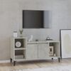 Mueble Para Tv Madera Contrachapada Gris Hormigón 100x35x55 Cm Vidaxl