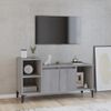 Mueble De Tv Madera Contrachapada Gris Sonoma 100x35x55 Cm Vidaxl