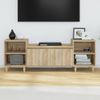 Mueble Para Tv Madera Contrachapada Roble Sonoma 160x35x55 Cm Vidaxl