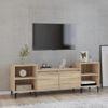 Mueble Para Tv Madera Contrachapada Roble Sonoma 160x35x55 Cm Vidaxl