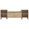 Mueble Para Tv Madera Contrachapada Roble Sonoma 160x35x55 Cm Vidaxl