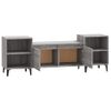 Mueble Para Tv Madera Contrachapada Gris Sonoma 160x35x55 Cm Vidaxl