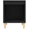 Mesita De Noche Madera Contrachapada Negro 40x35x50 Cm Vidaxl