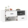 Mueble Para Tv Madera Contrachapada Blanco 100x35x40 Cm Vidaxl