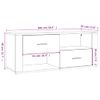 Mueble Para Tv Madera Contrachapada Blanco 100x35x40 Cm Vidaxl