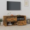 Mueble Para Tv Madera Contrachapada Roble Ahumado 100x35x40 Cm Vidaxl