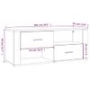 Mueble Para Tv Madera Contrachapada Roble Ahumado 100x35x40 Cm Vidaxl