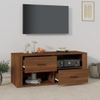 Mueble Tv Madera Contrachapada Color Marrón Roble 100x35x40 Cm Vidaxl