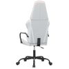 Silla Gaming Cuero Sintético Blanco Y Rosa Vidaxl