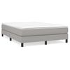 Estructura De Cama De Tela Gris Claro 140x190 Cm Vidaxl