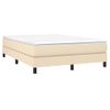 Estructura De Cama De Tela Color Crema 140x190 Cm Vidaxl