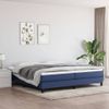 Estructura De Cama De Tela Gris Taupe Azul 200x200 Cm Vidaxl