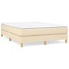 Estructura De Cama De Tela Color Crema 140x190 Cm Vidaxl