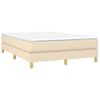 Estructura De Cama De Tela Color Crema 140x190 Cm Vidaxl