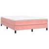 Estructura De Cama De Terciopelo Rosa 140x190 Cm Vidaxl