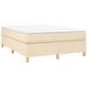 Estructura De Cama De Tela Color Crema 140x190 Cm Vidaxl