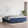 Estructura De Cama De Tela Gris Taupe Azul 200x200 Cm Vidaxl