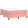 Estructura De Cama De Terciopelo Rosa 140x190 Cm Vidaxl