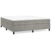 Estructura De Cama De Terciopelo Gris Claro 160x200 Cm Vidaxl