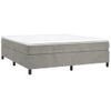 Estructura De Cama De Terciopelo Gris Claro 160x200 Cm Vidaxl