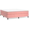 Estructura De Cama De Terciopelo Rosa 200x200 Cm Vidaxl