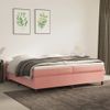 Estructura De Cama De Terciopelo Rosa 200x200 Cm Vidaxl