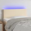 Cabecero Con Led De Tela Color Crema 100x5x78/88 Cm Vidaxl